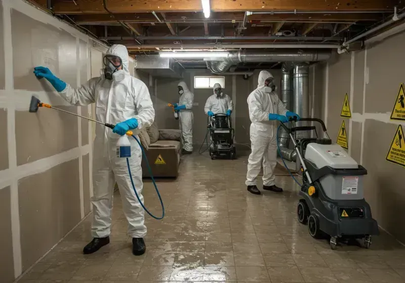 Basement Moisture Removal and Structural Drying process in Spokane, WA